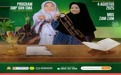 BERSEGERALAH DAFTAR! PSB MBS ZAM-ZAM TA 2026/2027 TELAH DIBUKA